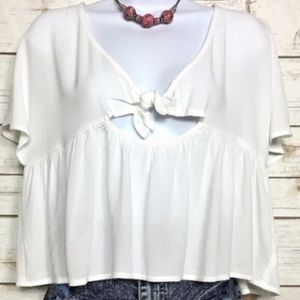 Urban outfitters white tie top